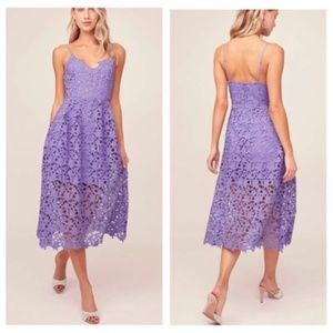 ASTR The Label - A-Line Midi Lace Dress, Orchid